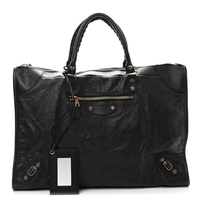 Balenciaga Agneau Giant 12 Rose Gold Hardware Weekender Officier 3 of 11