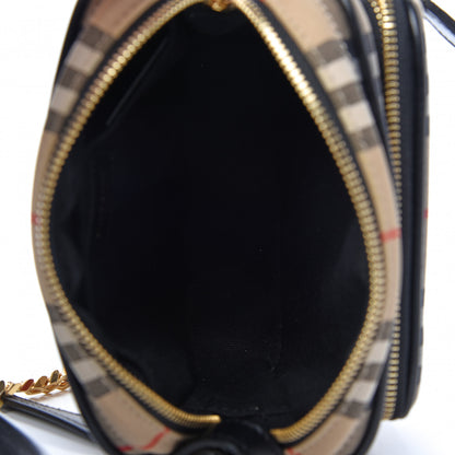 Burberry Calfskin Vintage Check Camera Bag Archive Beige 5 of 9