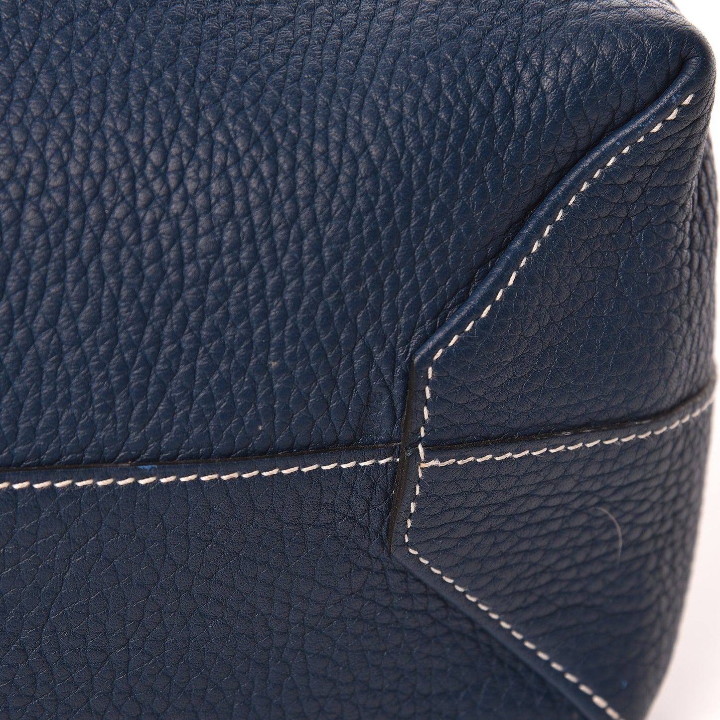 Taurillon Clemence Double Sens 36 Reversible Tote Iris Bleu De Malte