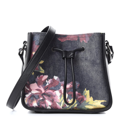 3.1 Phillip Lim Denim Painted Mini Soleil Bucket Bag Black 1 of 10