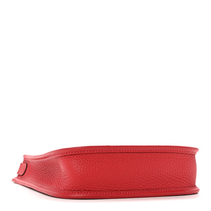 Hermes Taurillon Clemence Evelyne TPM Rouge Casaque 3 of 9