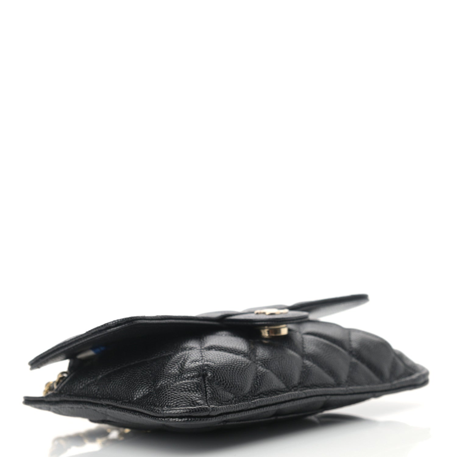Chanel Caviar Fabric Quilted Foldable Tote With Chain Black Multicolor 13 of 15