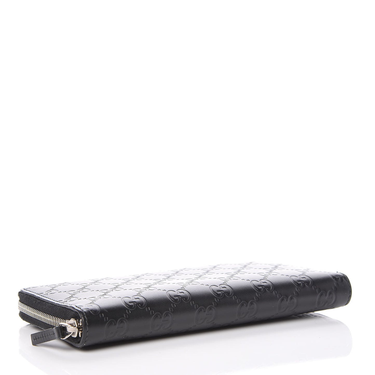 Guccissima Signature Zip Around Organizer Wallet Black