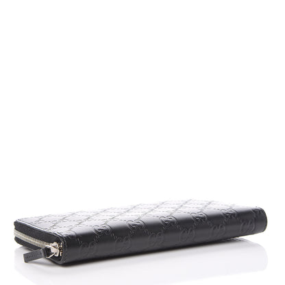 Gucci Guccissima Signature Zip Around Organizer Wallet Black 4 of 11
