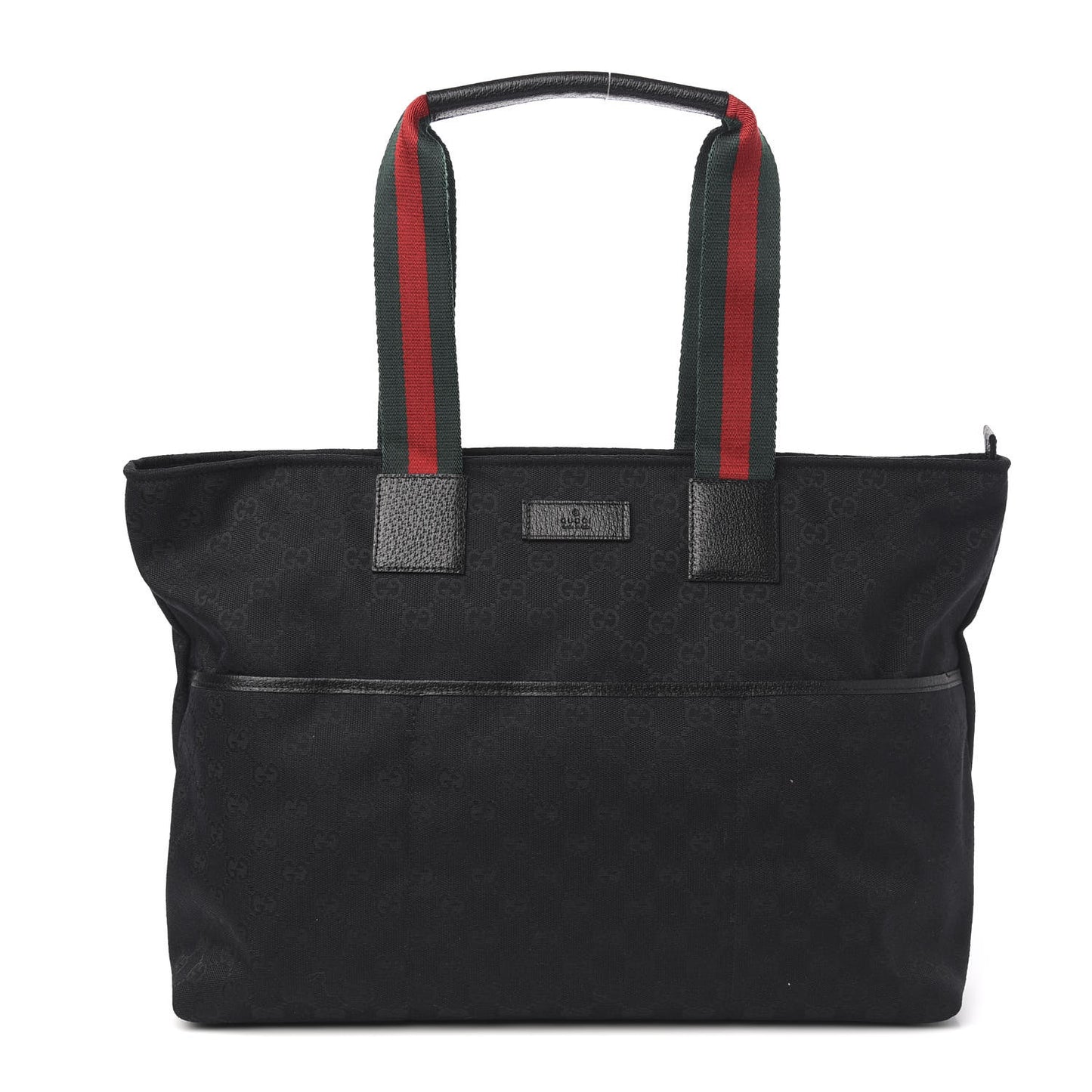 Monogram Web Large Diaper Tote Black