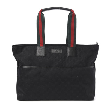 Gucci Monogram Web Large Diaper Tote Black 1 of 11