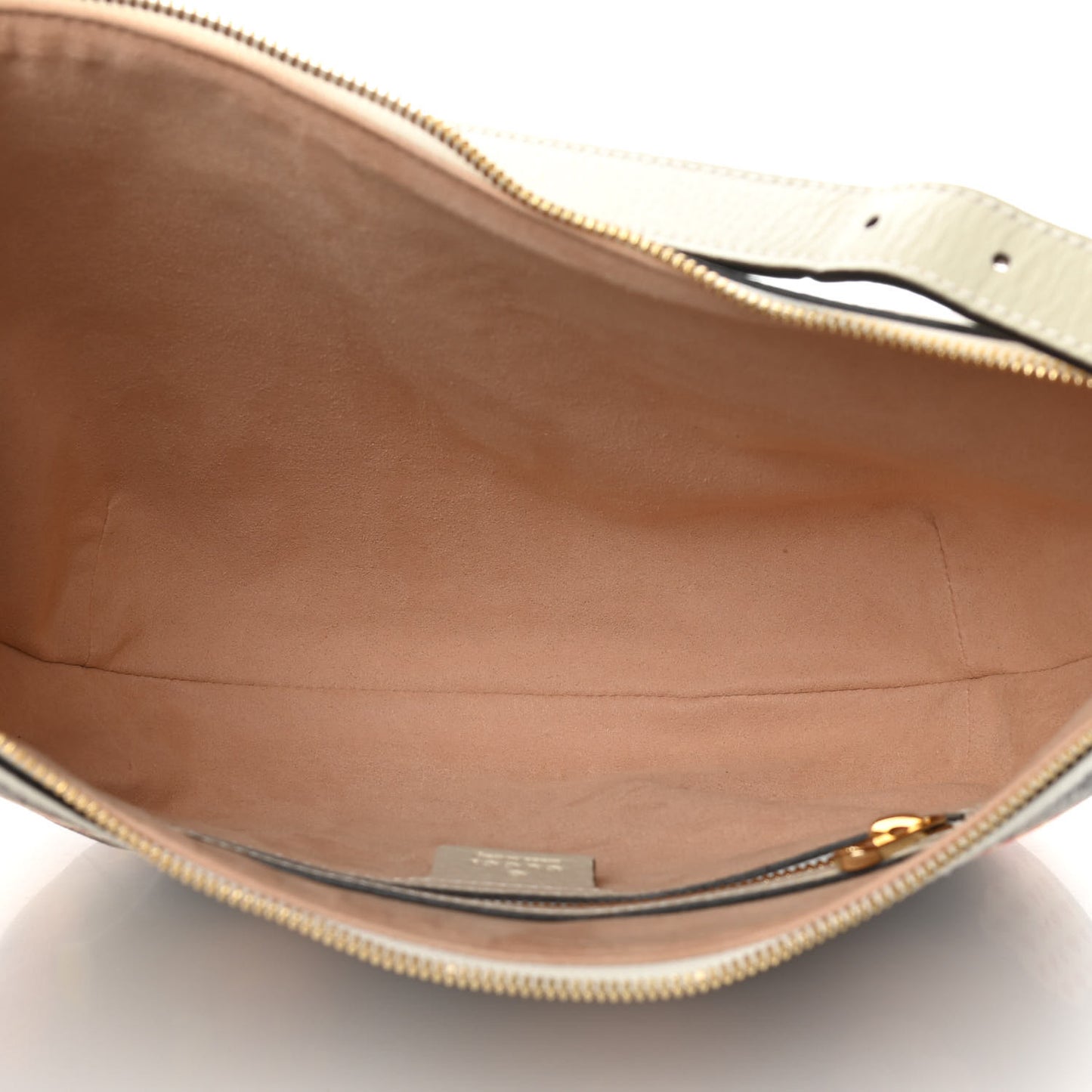 GG Supreme Monogram Les Pommes Small Ophidia Half Moon Hobo Beige Multicolor Mystic White