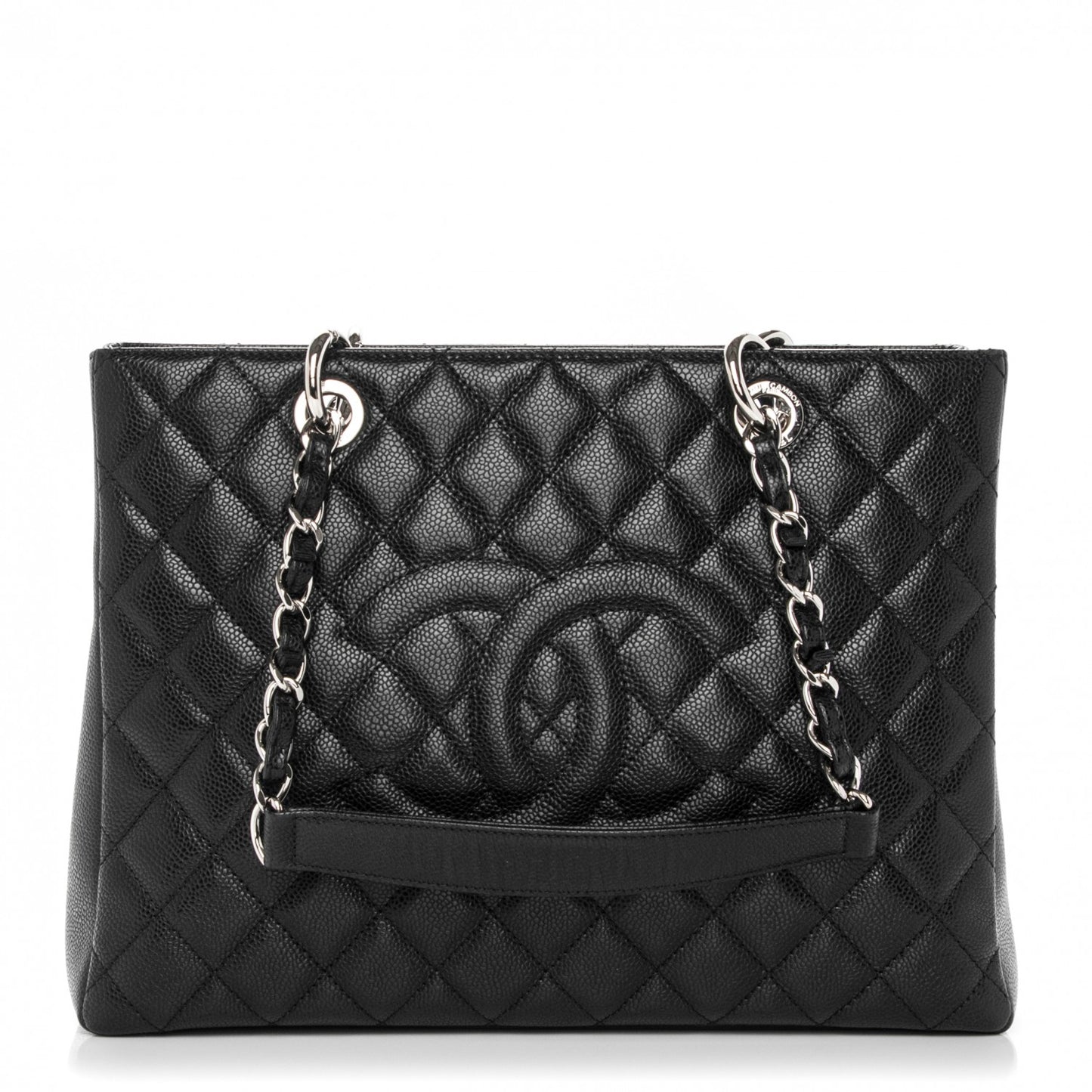 Caviar Quilted Grand Shopping Tote GST Black