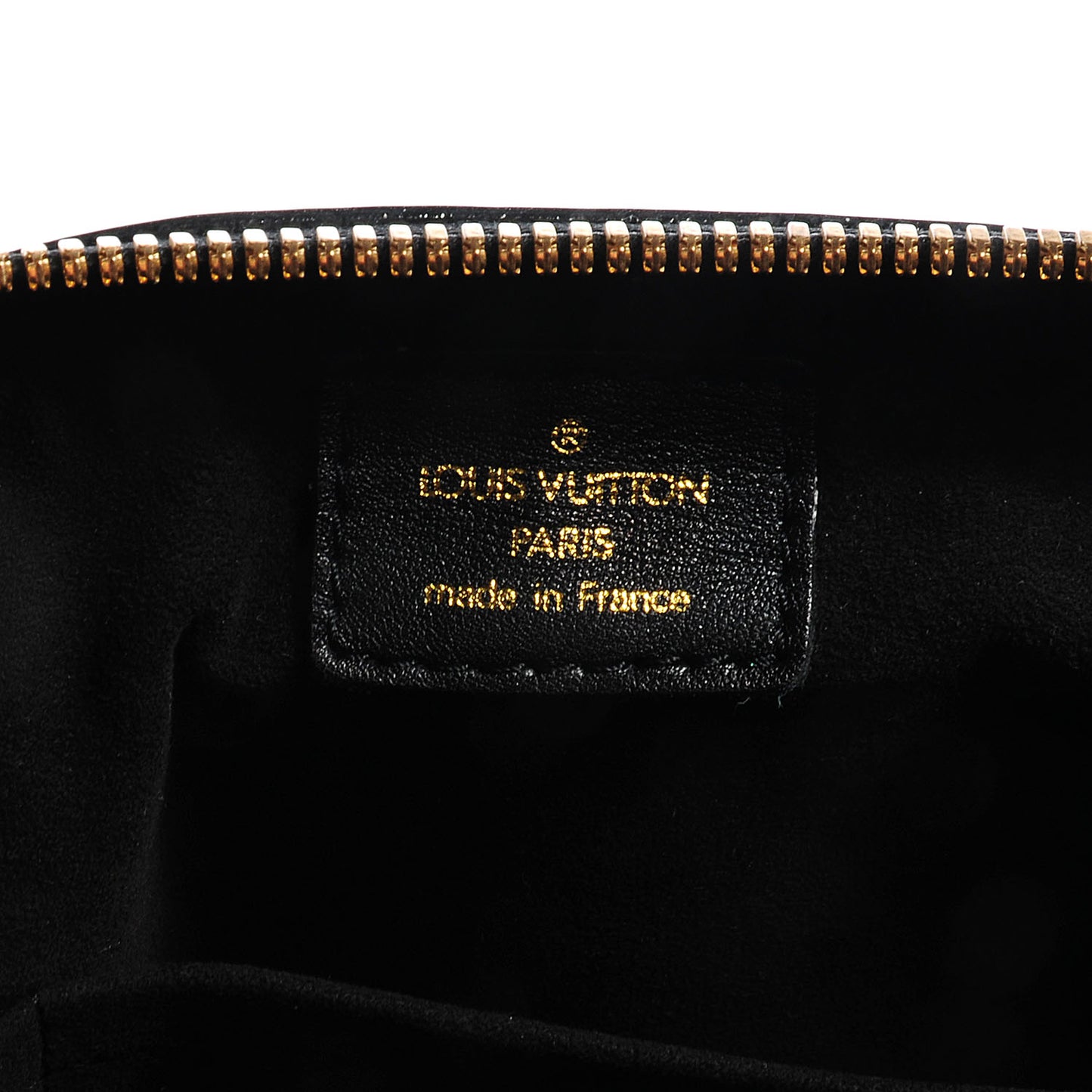 Calfskin Patent Embossed Monogram Stephen Ivory