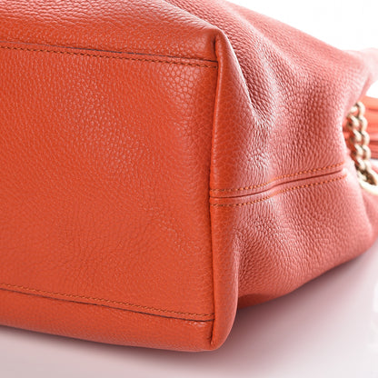 Gucci Pebbled Calfskin Medium Soho Chain Shoulder Bag Sun Orange 9 of 10