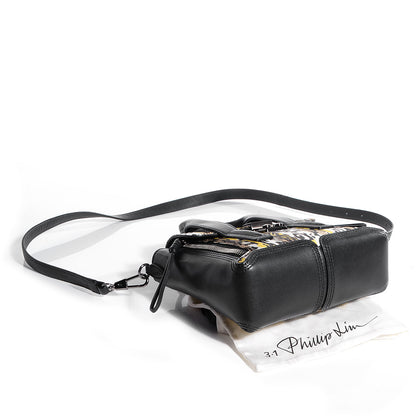 3.1 Phillip Lim 3.1 Calf Hair Leather Tiger Print Mini Pashli Satchel Lime Black 4 of 10