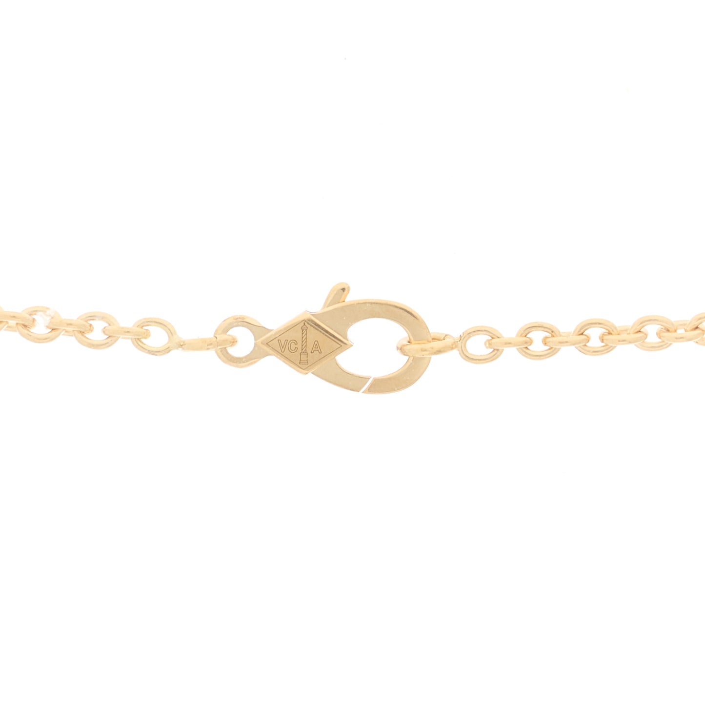 18K Yellow Gold Black Onyx Pure Alhambra Pendant Necklace