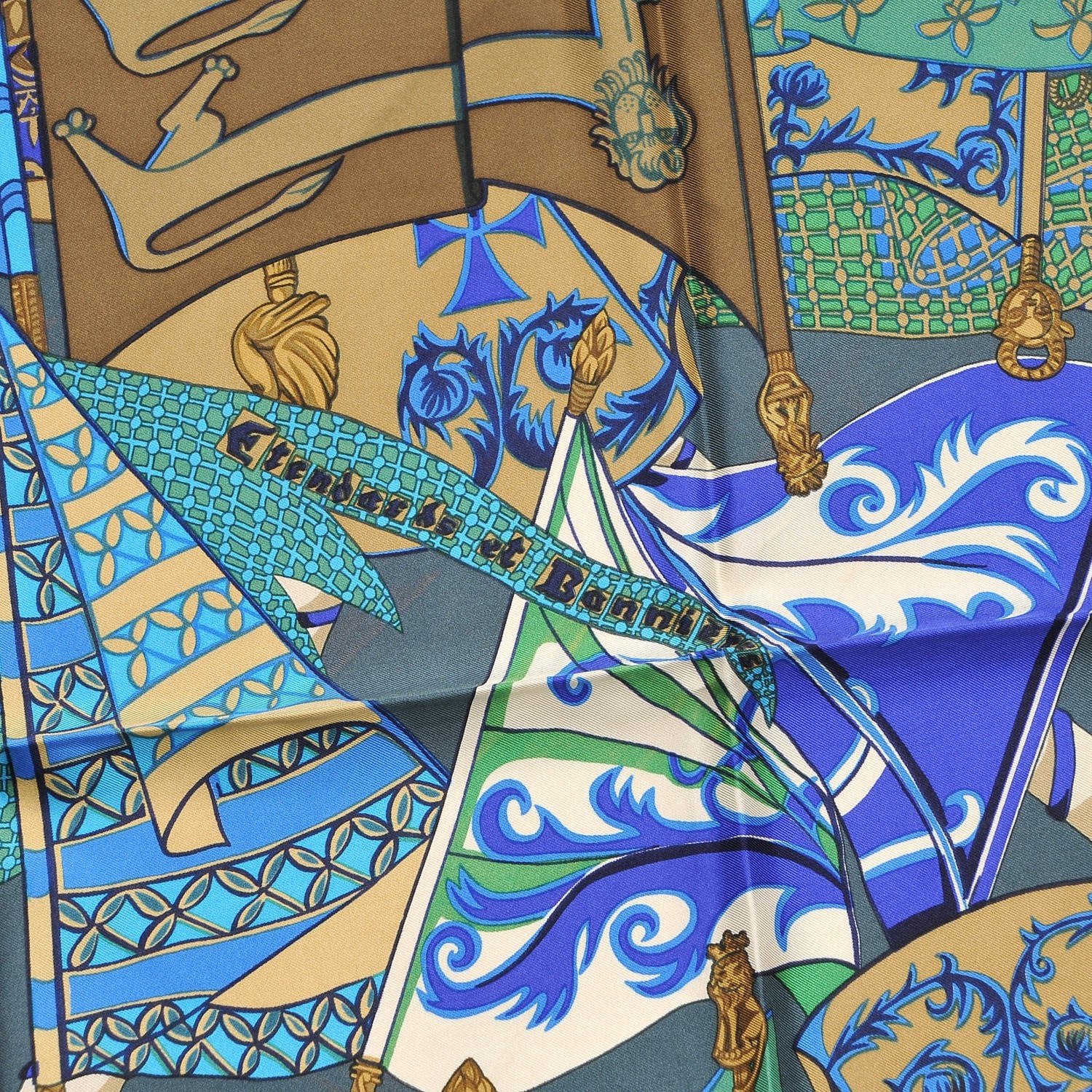 Hermes Silk Etendards et Bannieres Scarf 90 7 of 8