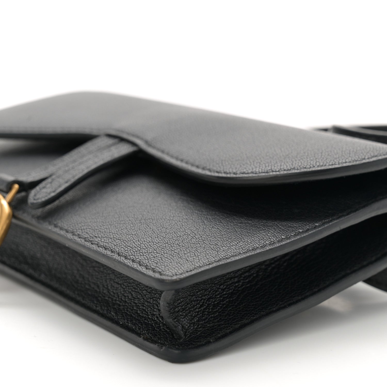 Christian Dior Goatskin Saddle Belt Bag Black 9 of 9