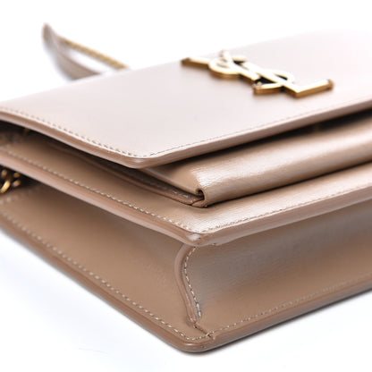 Saint Laurent Calfskin Monogram Sunset Chain Wallet Dark Beige 8 of 10