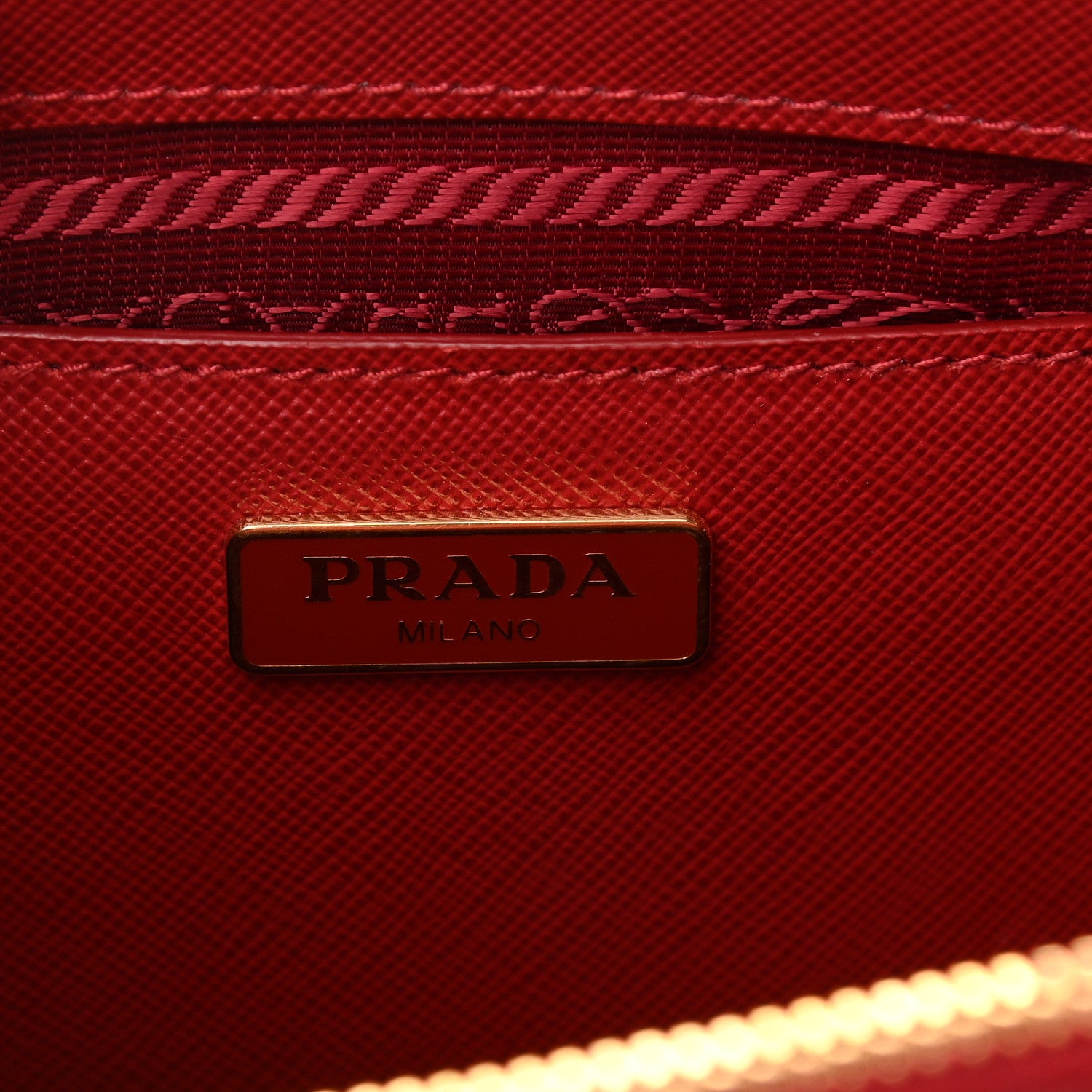 Prada Saffiano Micro Galleria Double Zip Tote Fuoco 6 of 8