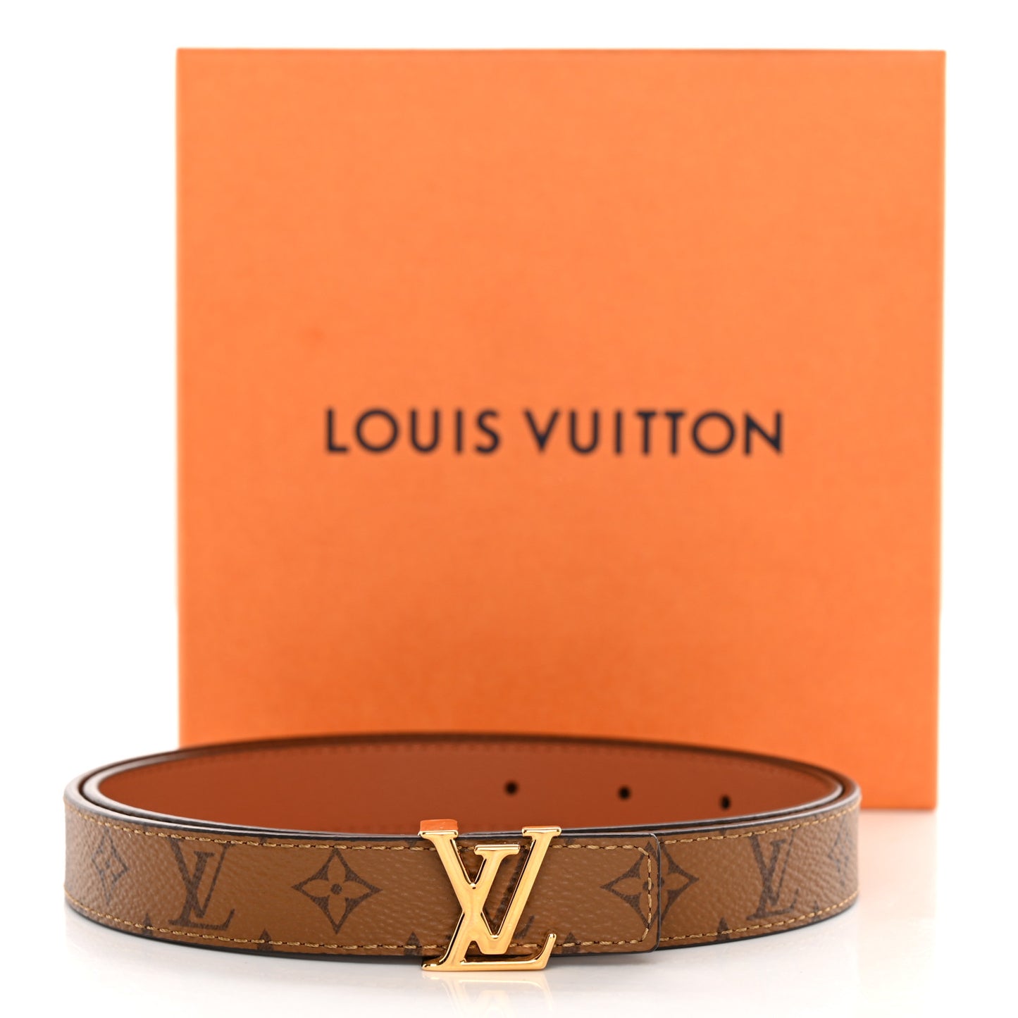 Calfskin Reverse Monogram 20mm LV Iconic Reversible Belt 75 30 Black