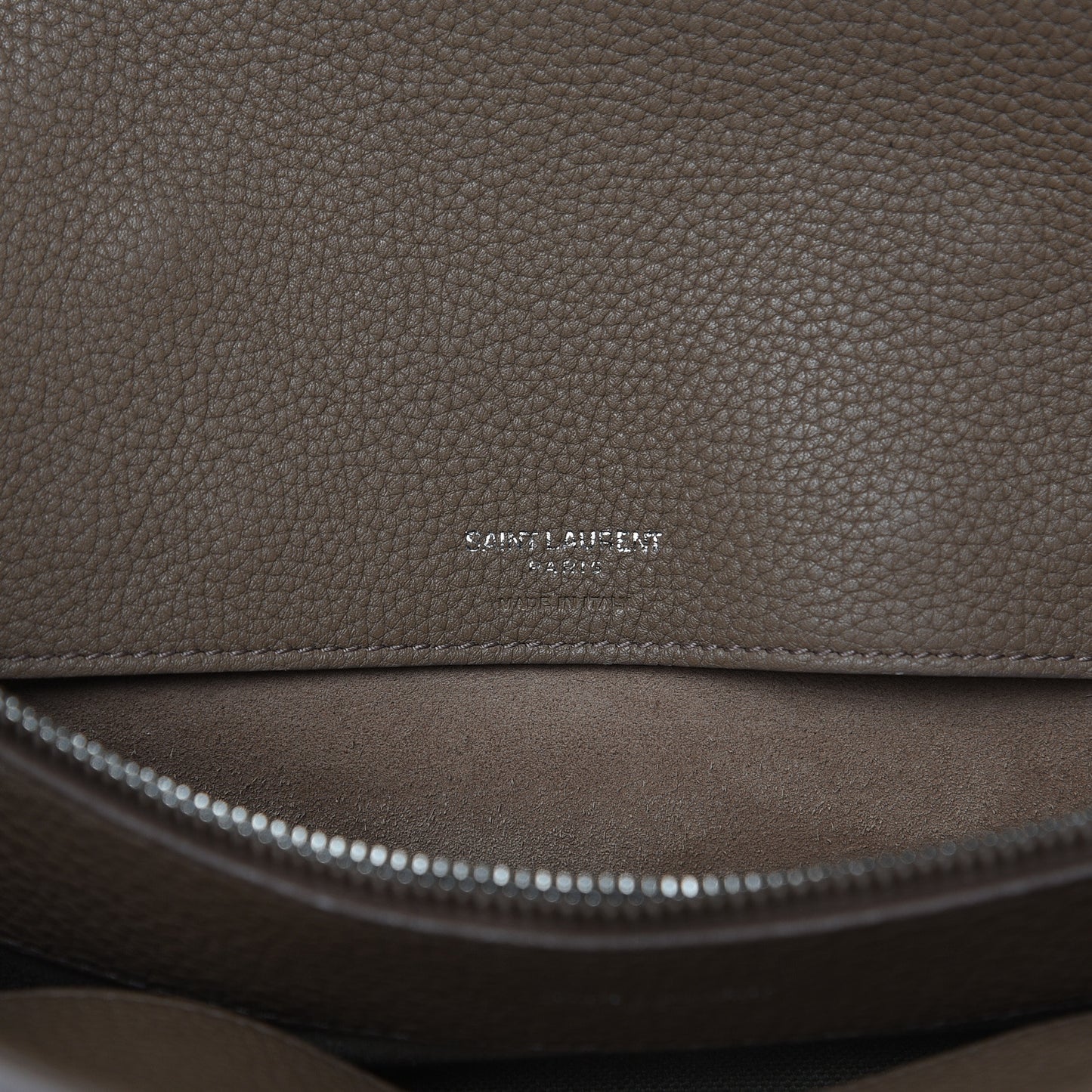 Grained Calfskin Small Supple Sac De Jour Taupe