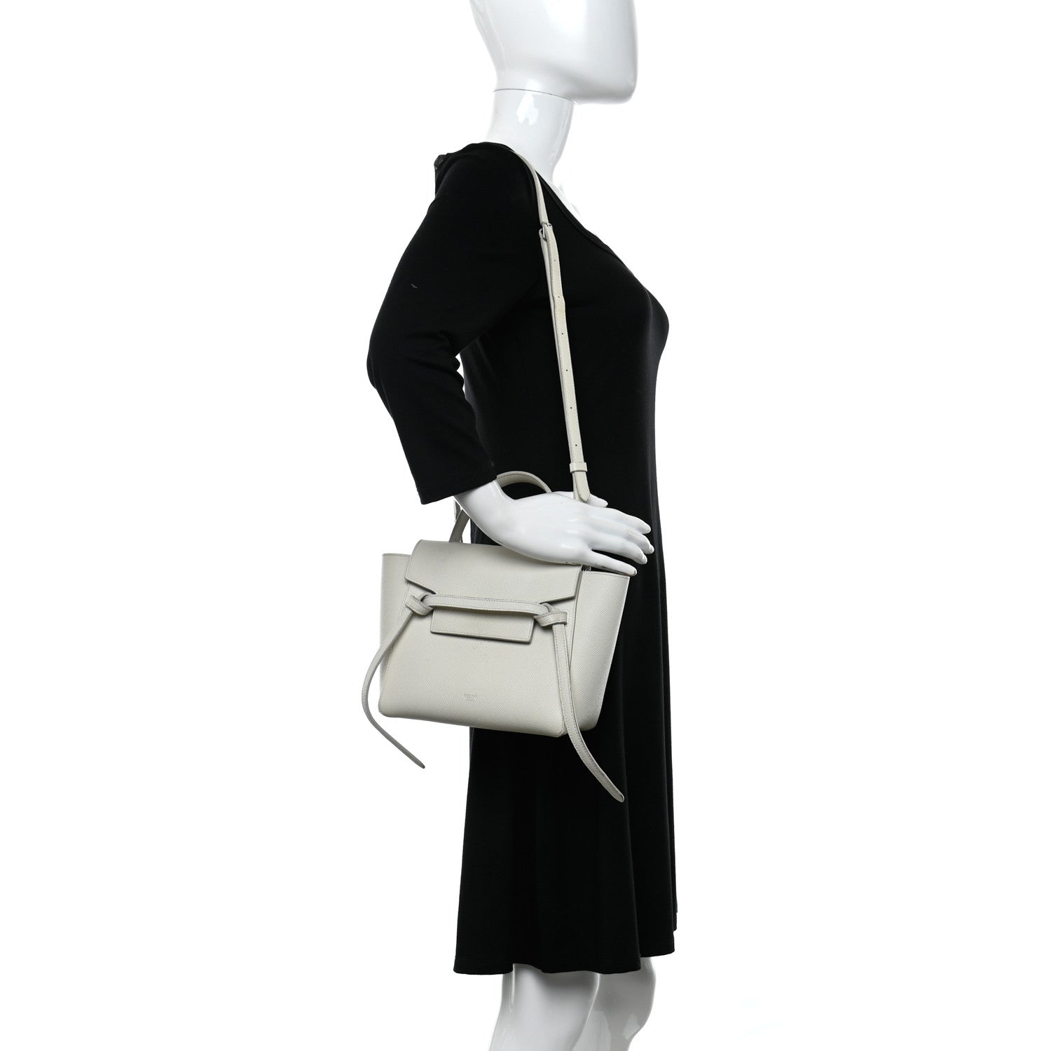 Celine Grained Calfskin Nano Belt Bag Linen 2 of 10