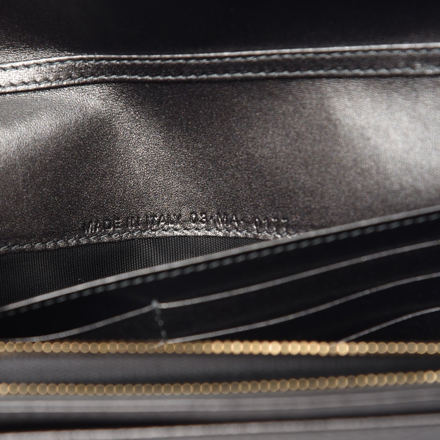 Christian Dior Metallic Grained Calfskin Diorama Croisiere Chain Wallet Gunmetal Grey 7 of 10