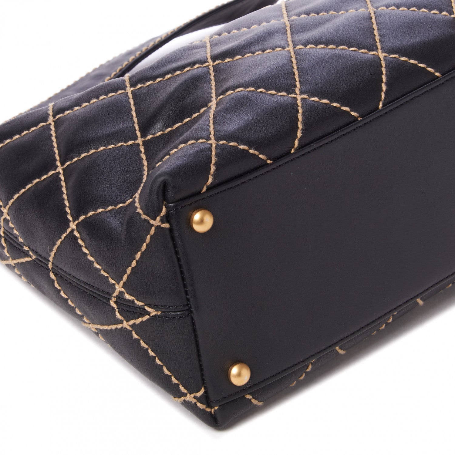 Chanel Calfskin Wild Stitch Hobo Black 5 of 9
