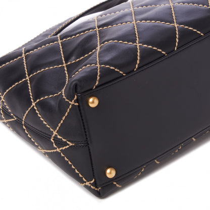Chanel Calfskin Wild Stitch Hobo Black 5 of 9