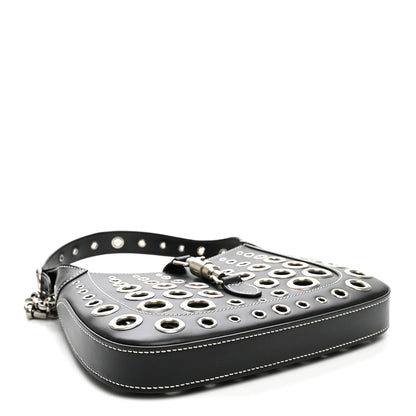 Gucci Calfskin Ha Ha Ha Jackie 1961 Eyelet Hobo Black 4 of 9