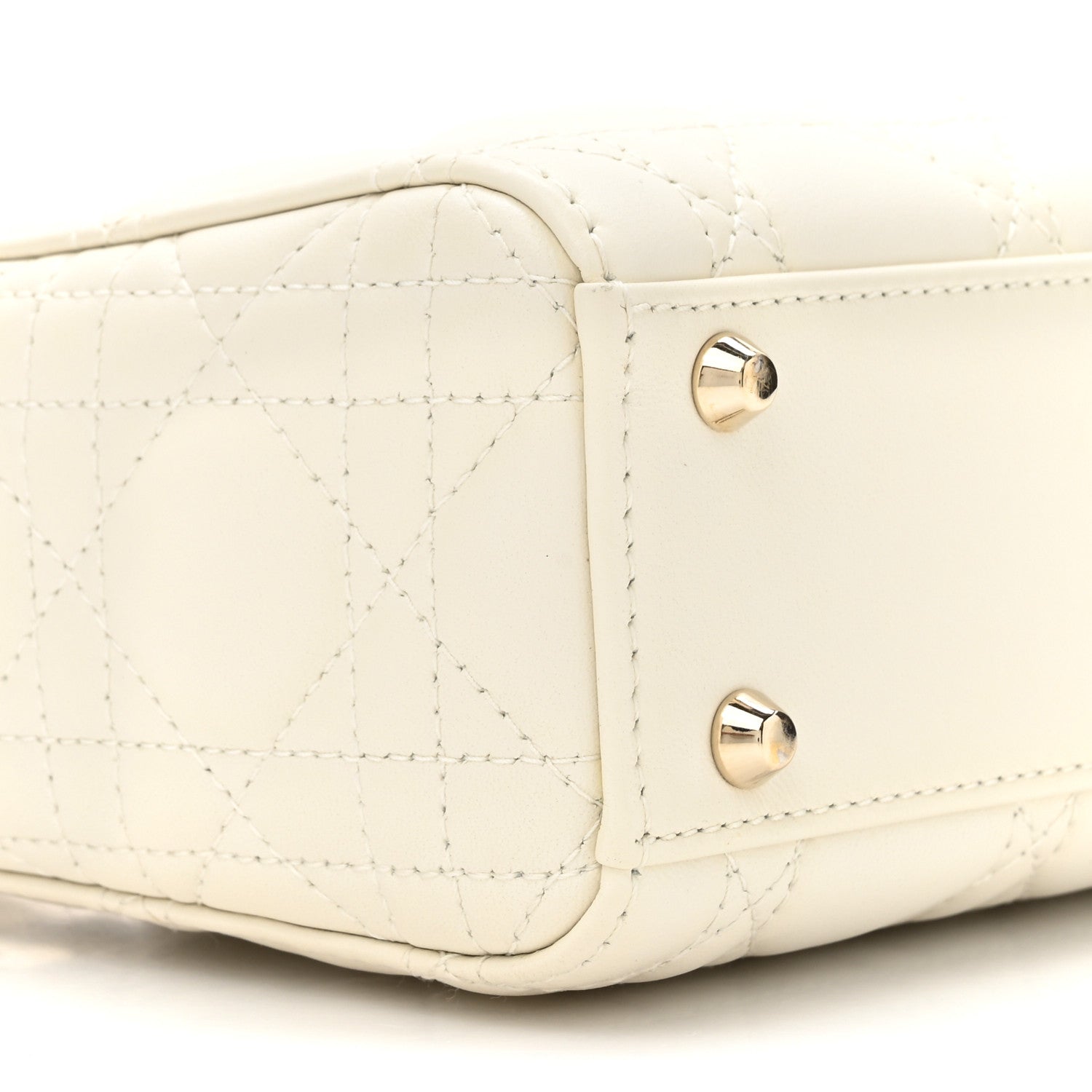 Christian Dior Lambskin Cannage Mini Lady Dior White 10 of 10