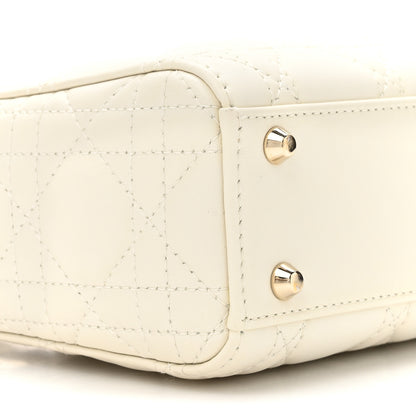 Christian Dior Lambskin Cannage Mini Lady Dior White 10 of 10