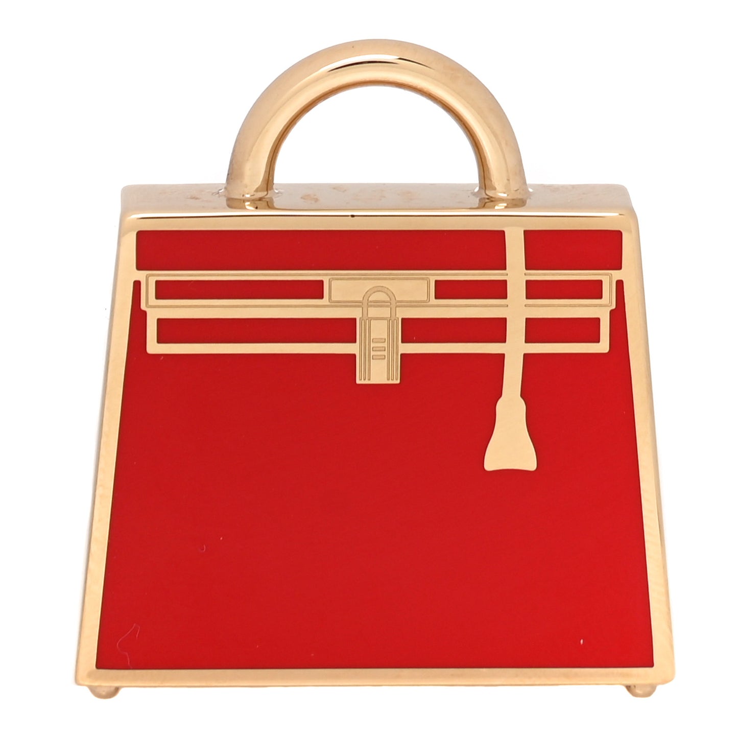 Lacquered Kelly Curiosite Charm Rouge H