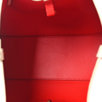 Christian Louboutin Patent Snakeskin Embossed Spiked Mini Cabarock Shopper Tote Leche 5 of 7