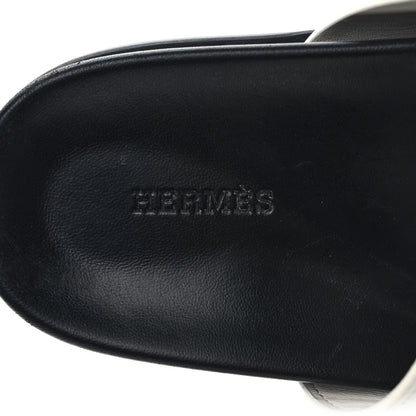Hermes Calfskin Womens Chypre Sandals 39 White 7 of 10