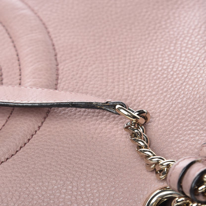Gucci Pebbled Calfskin Medium Soho Chain Shoulder Bag Dark Cipria 14 of 24