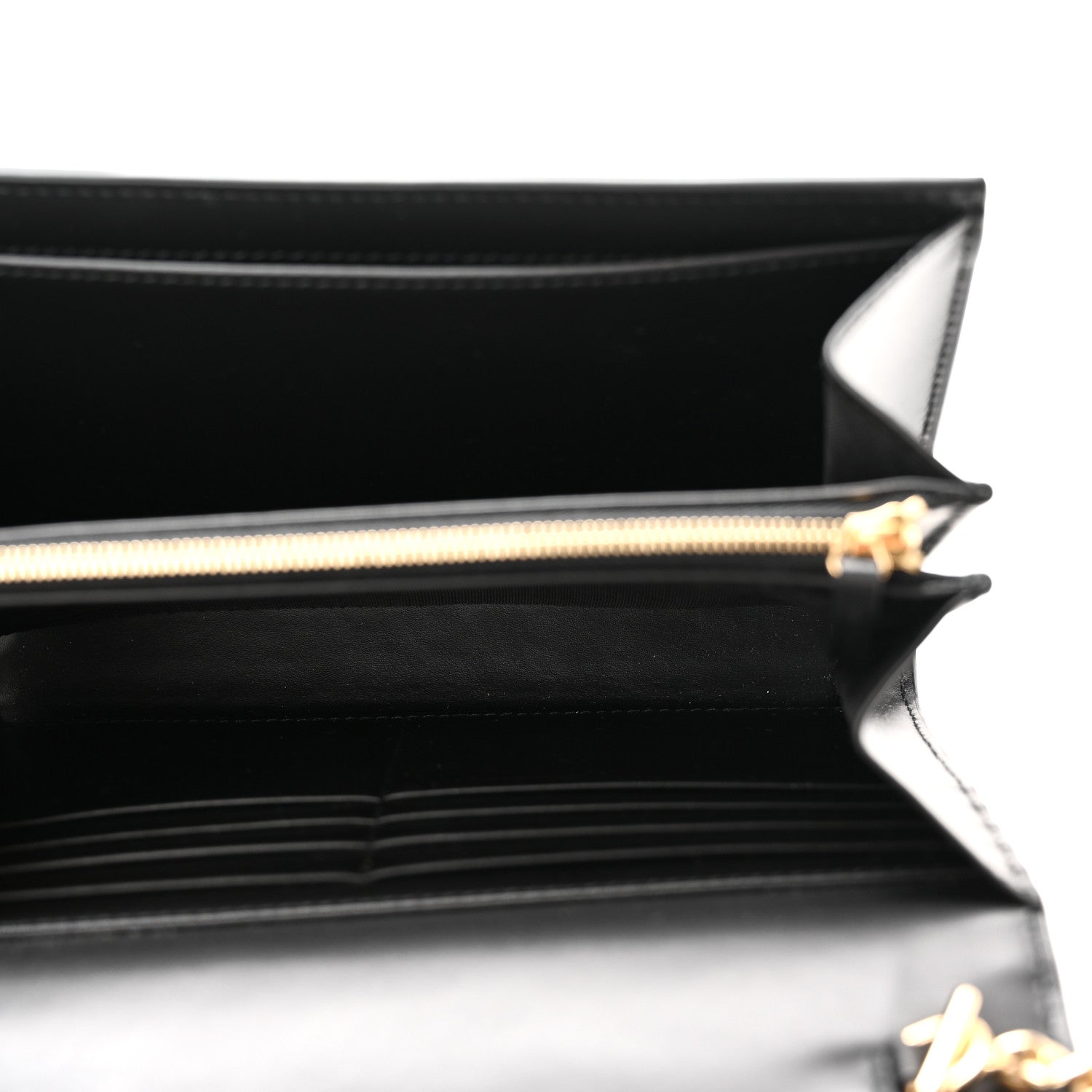 Gucci Calfskin GG Debossed Chain Wallet Black 5 of 10
