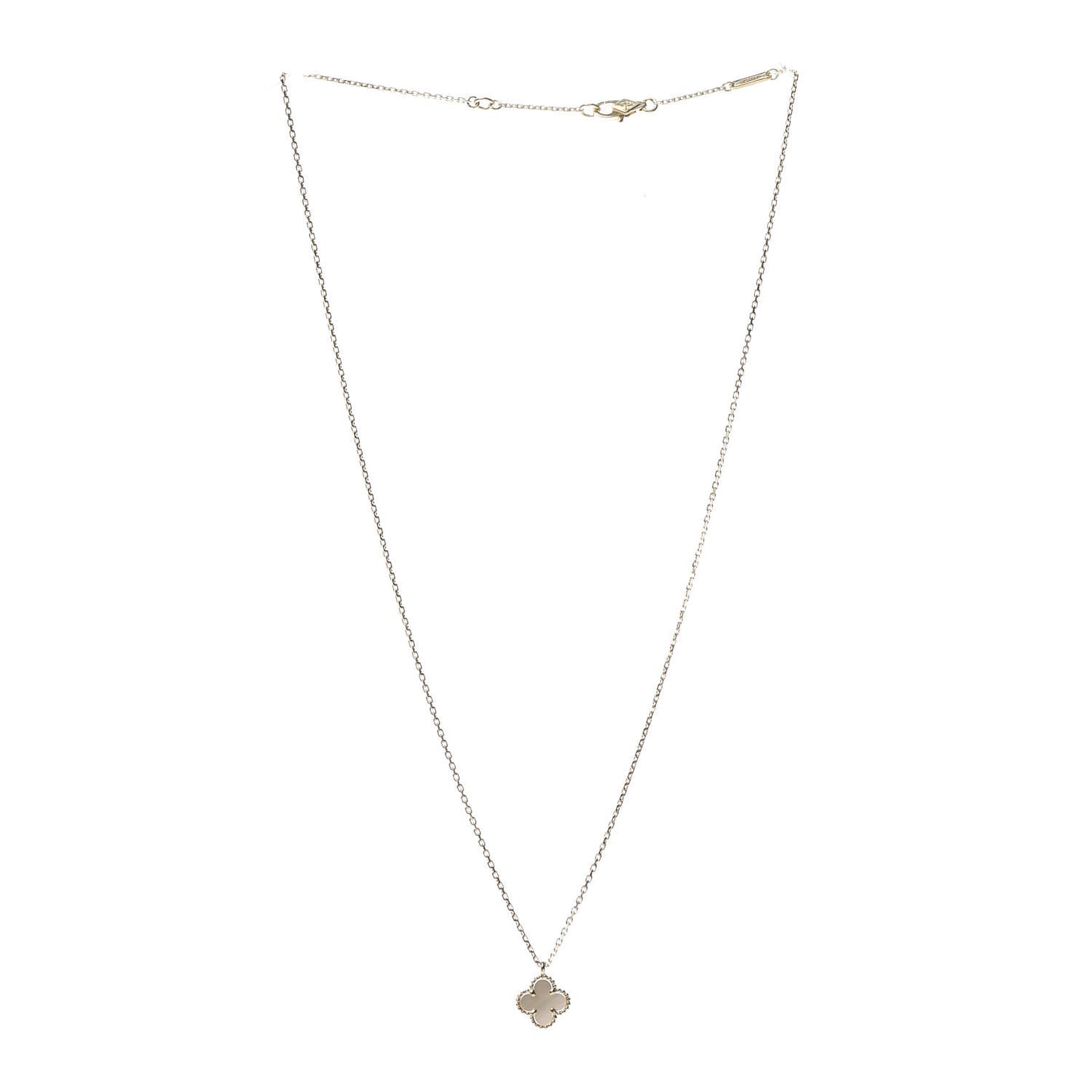 18K Yellow Gold Mother of Pearl Sweet Alhambra Pendant Necklace