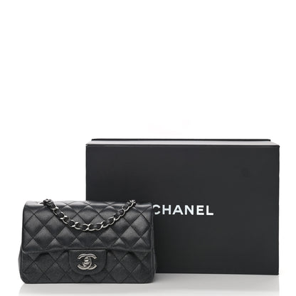 Chanel Iridescent Caviar Quilted Mini Rectangular Flap Black 11 of 11