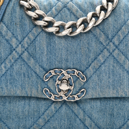 Chanel Denim Quilted Medium Chanel 19 Flap Blue 8 of 8