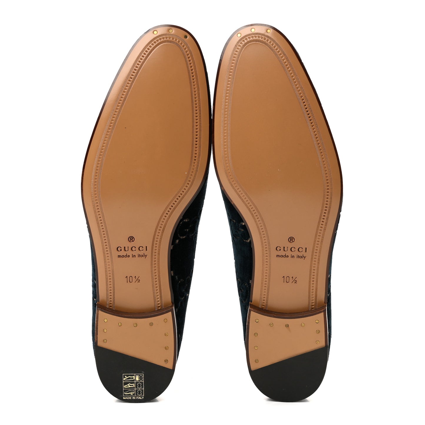 Velvet GG Monogram Horsebit Mens Jordaan Loafers 10.5 Blue Beige