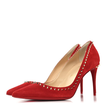 Christian Louboutin Veau Velours Anjalina 85 Pumps 38 Loubi 4 of 9