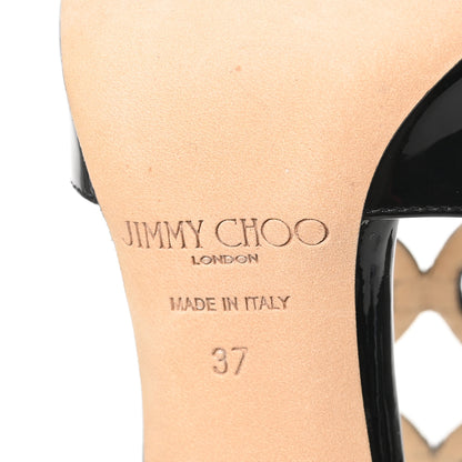 Jimmy Choo Patent Lancer 85 Pumps 37 Black 7 of 7