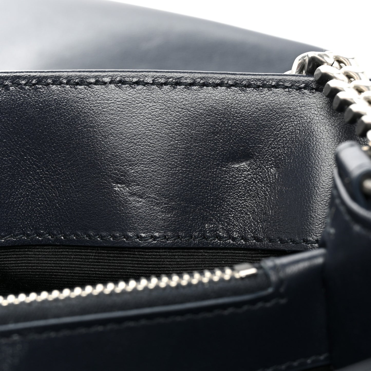 Calfskin Y Quilted Monogram Medium Loulou Chain Satchel Medium Blue