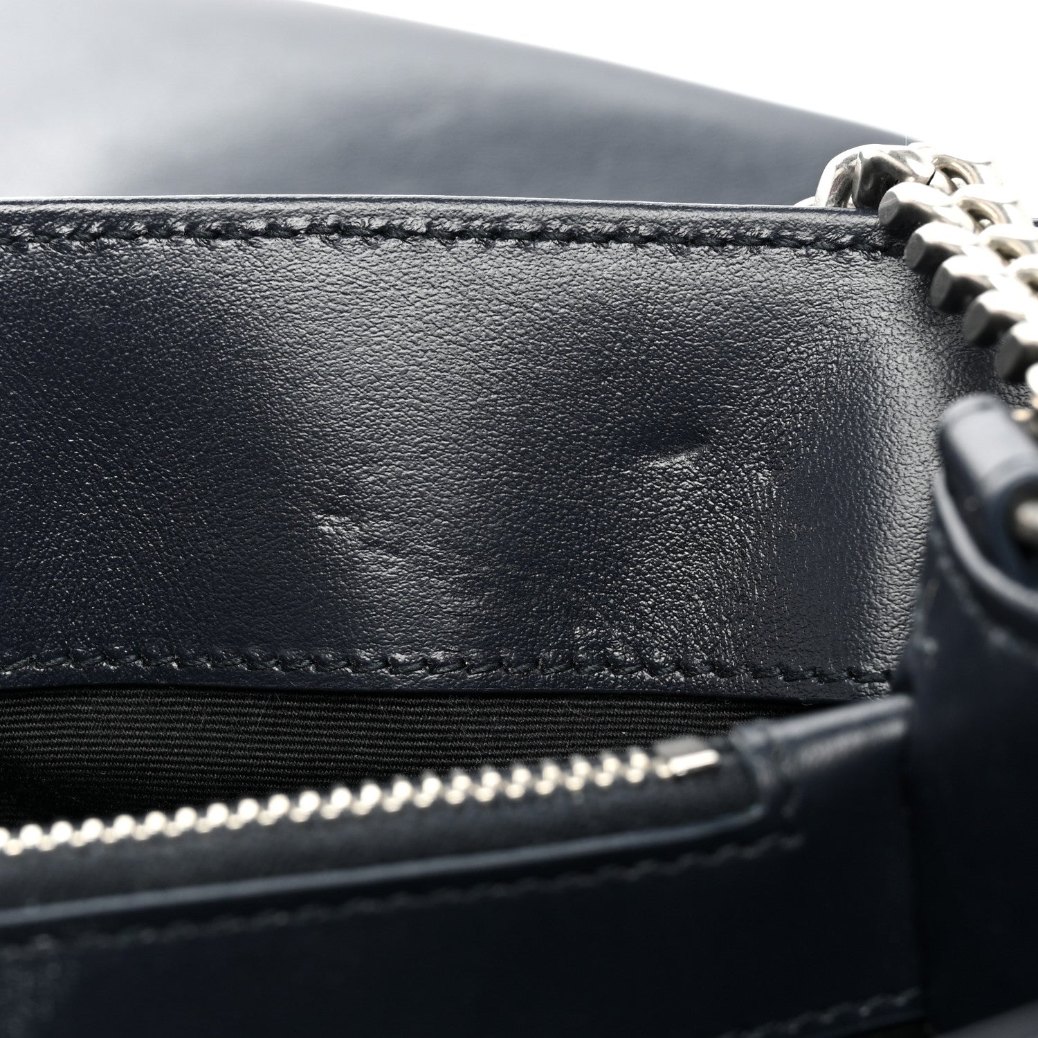 Saint Laurent Calfskin Y Quilted Monogram Medium Loulou Chain Satchel Medium Blue 12 of 20
