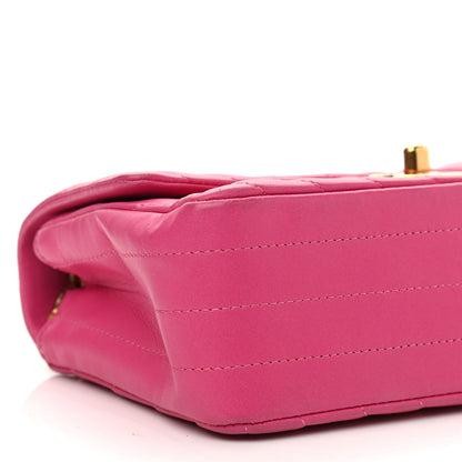 Chanel Lambskin Chevron Quilted Mini Rectangular Flap Pink 9 of 11
