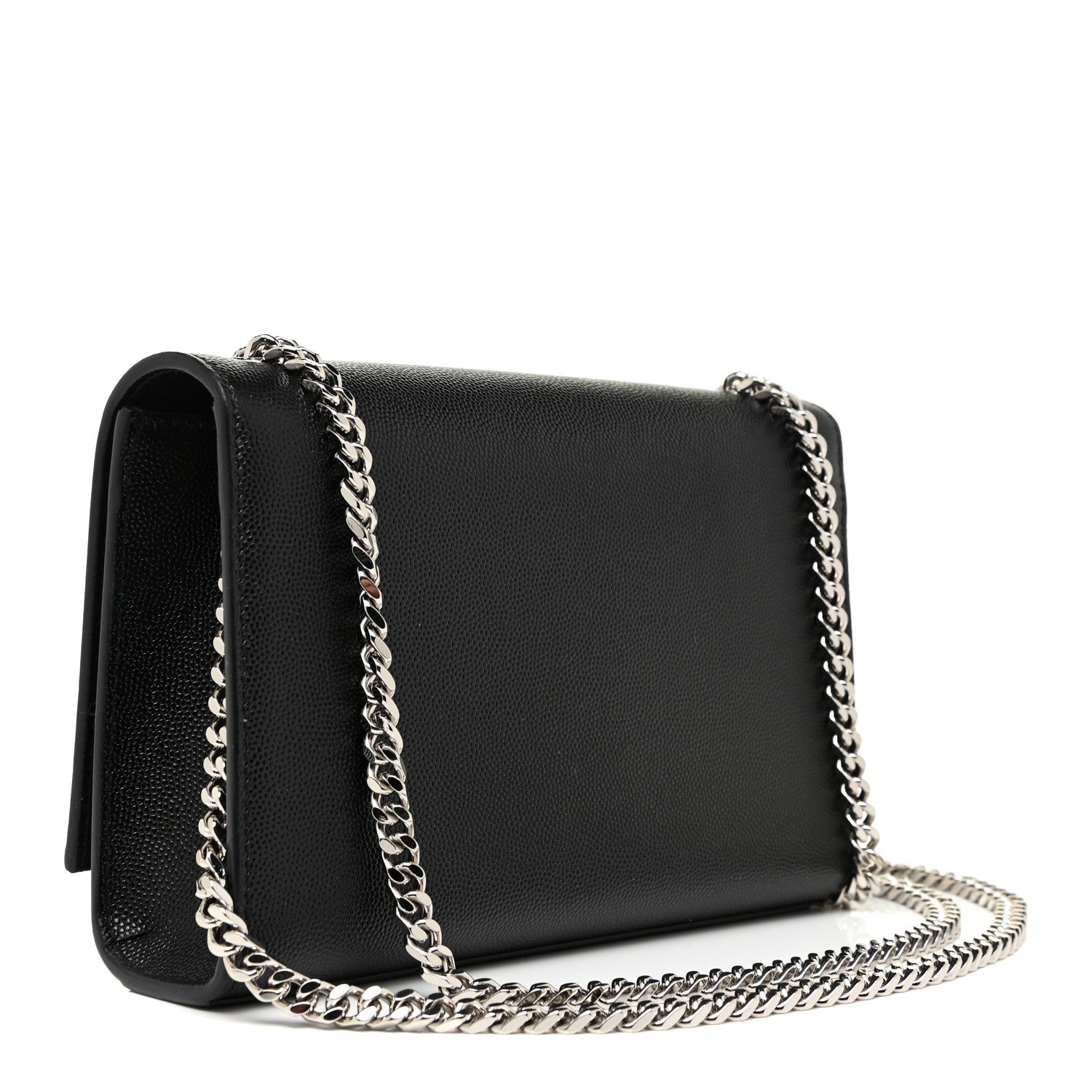 Saint Laurent Grain De Poudre Small Classic Monogram Kate Tassel Satchel Black 3 of 11