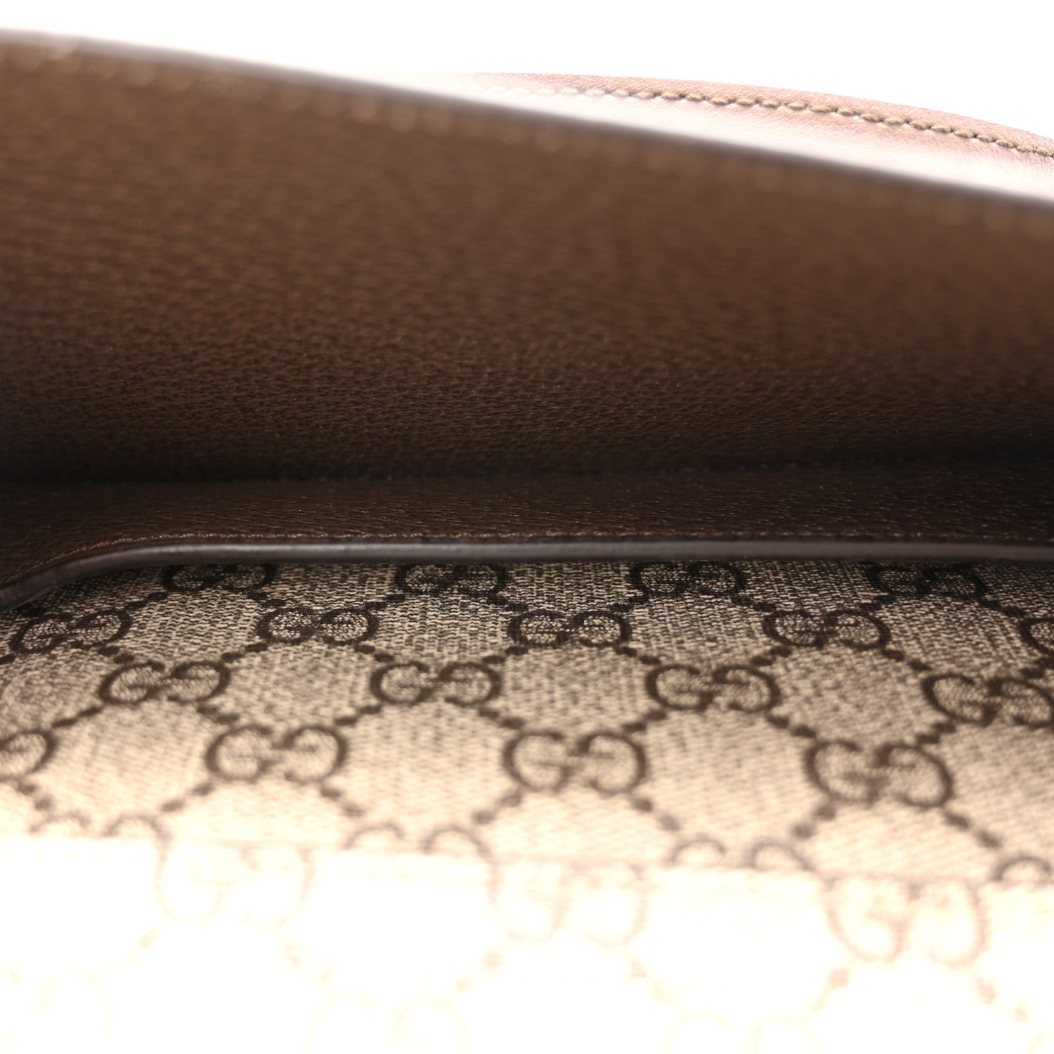 Gucci GG Supreme Monogram Textured Dollar Calfskin Blondie Belt Bag Beige Ebony New Acero 5 of 9