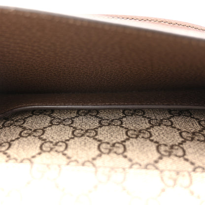 Gucci GG Supreme Monogram Textured Dollar Calfskin Blondie Belt Bag Beige Ebony New Acero 5 of 9