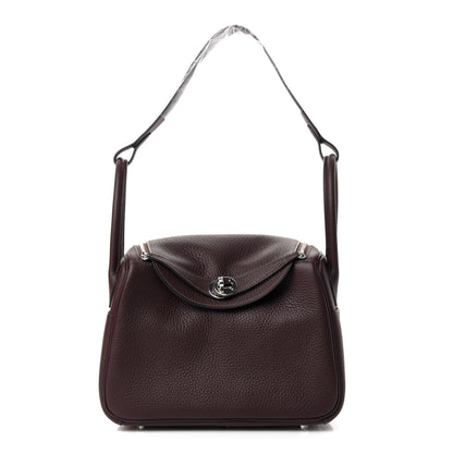 Hermes Taurillon Clemence Lindy 26 Rouge Sellier 1 of 10