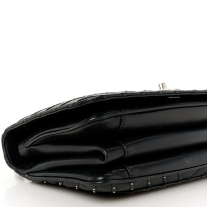 Chanel Calfskin Studded Chevron Quilted Flap Black 11 of 12