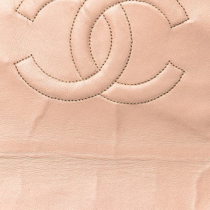 Chanel Patent Quilted Jumbo XL Chain Around Flap Beige 17 of 19