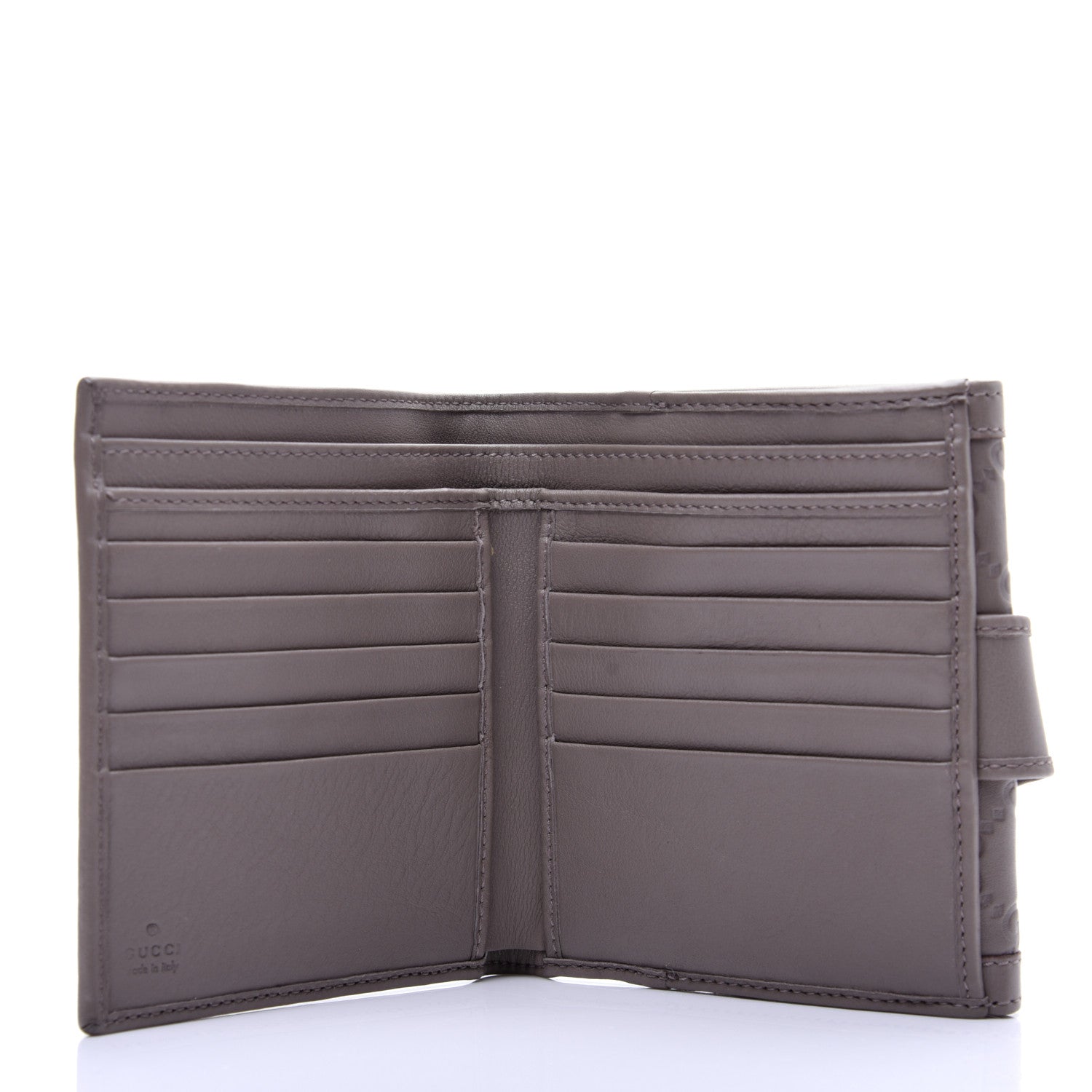 Gucci Guccissima French Flap Wallet Grey 5 of 10